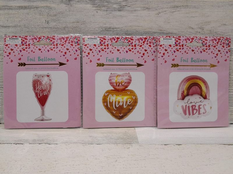 1pc Valentine Foil Balloon Assorted