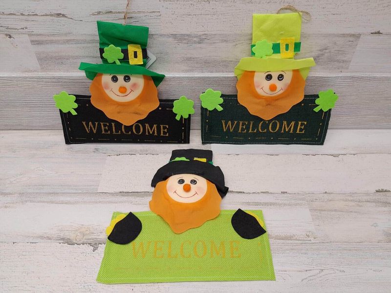1pc St. Patrick&#39;s Day Felt Sign Assorted