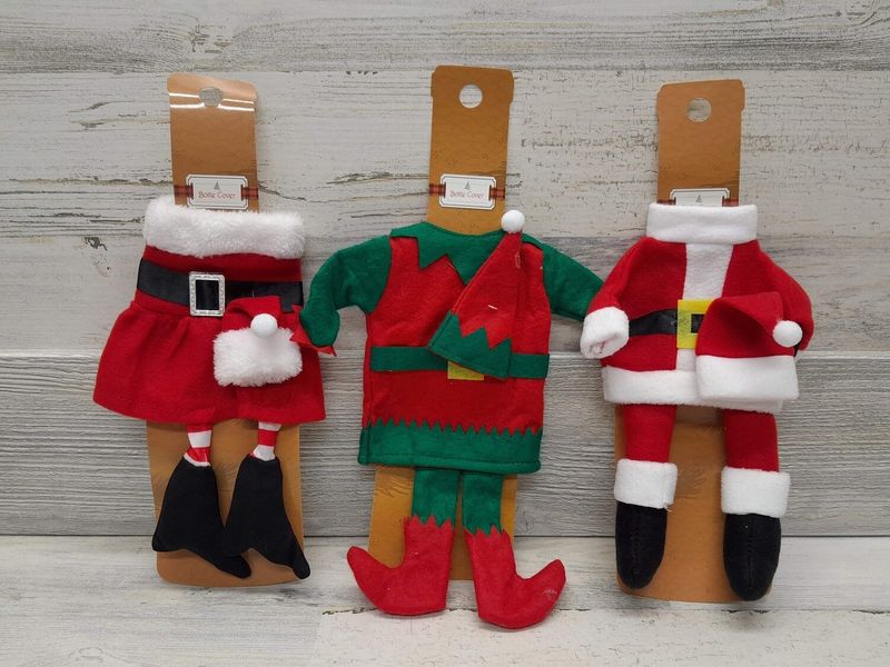 1pc Christmas Bottle Dress Up Assorted