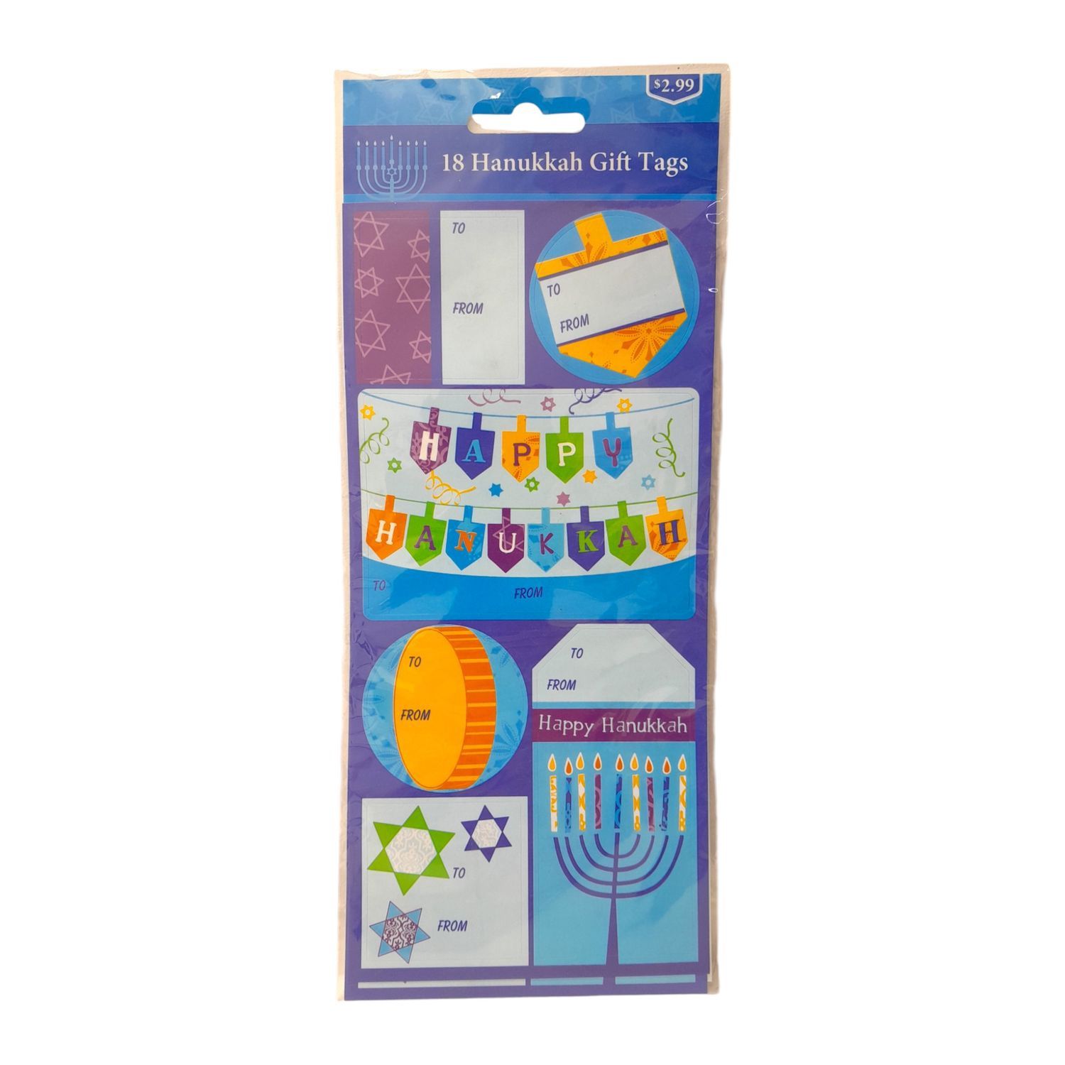 18pc Hanukkah Gift Tags