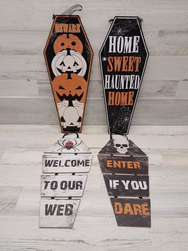 1pc 15.5&quot;x18.9&quot; Tombstone Halloween Sign Assorted