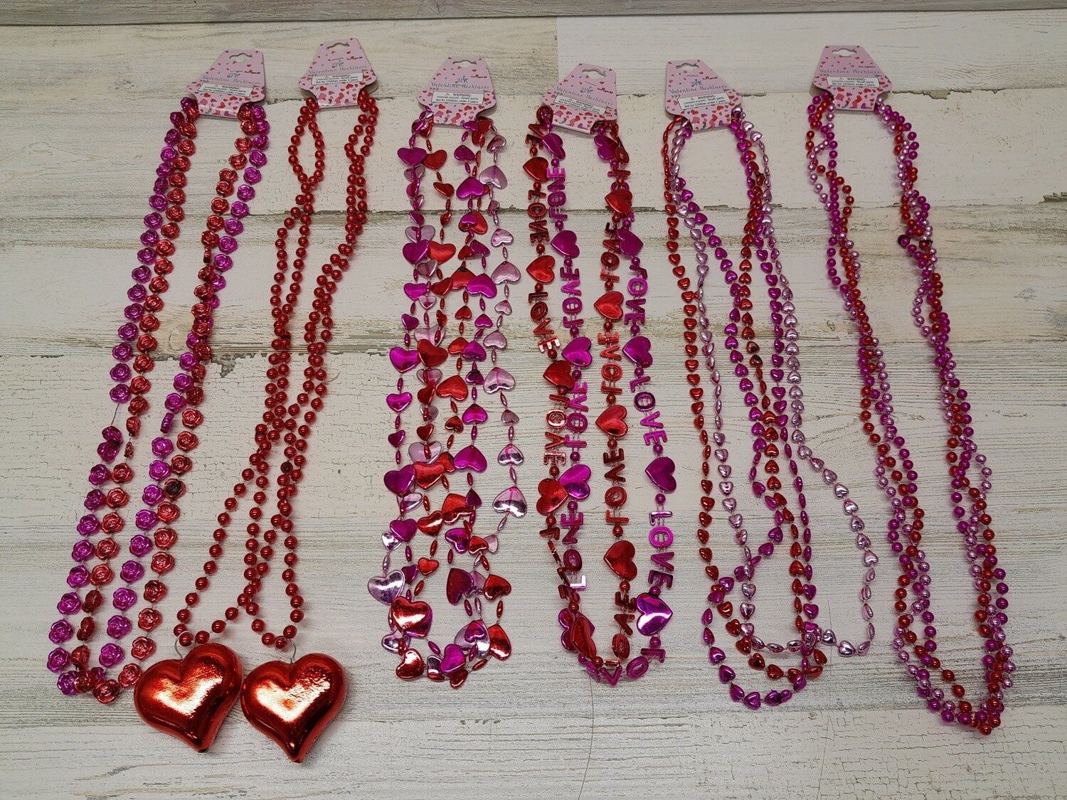 18&quot; Valentine Beaded Necklace Assorted