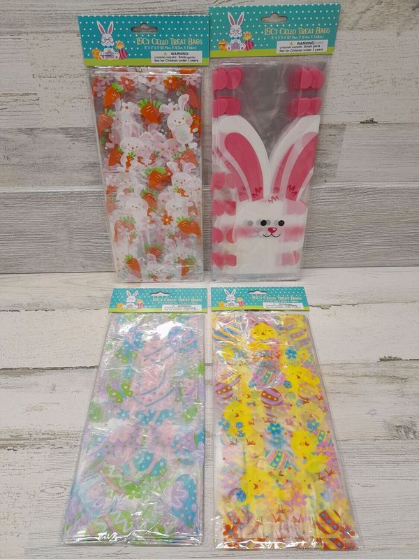 15pc 11&quot;x5&quot;x3&quot; Easter Loot Bags Assorted