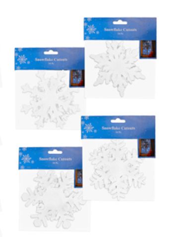 14pc Felt Snowflake Cutouts w/Adhesive Assorted