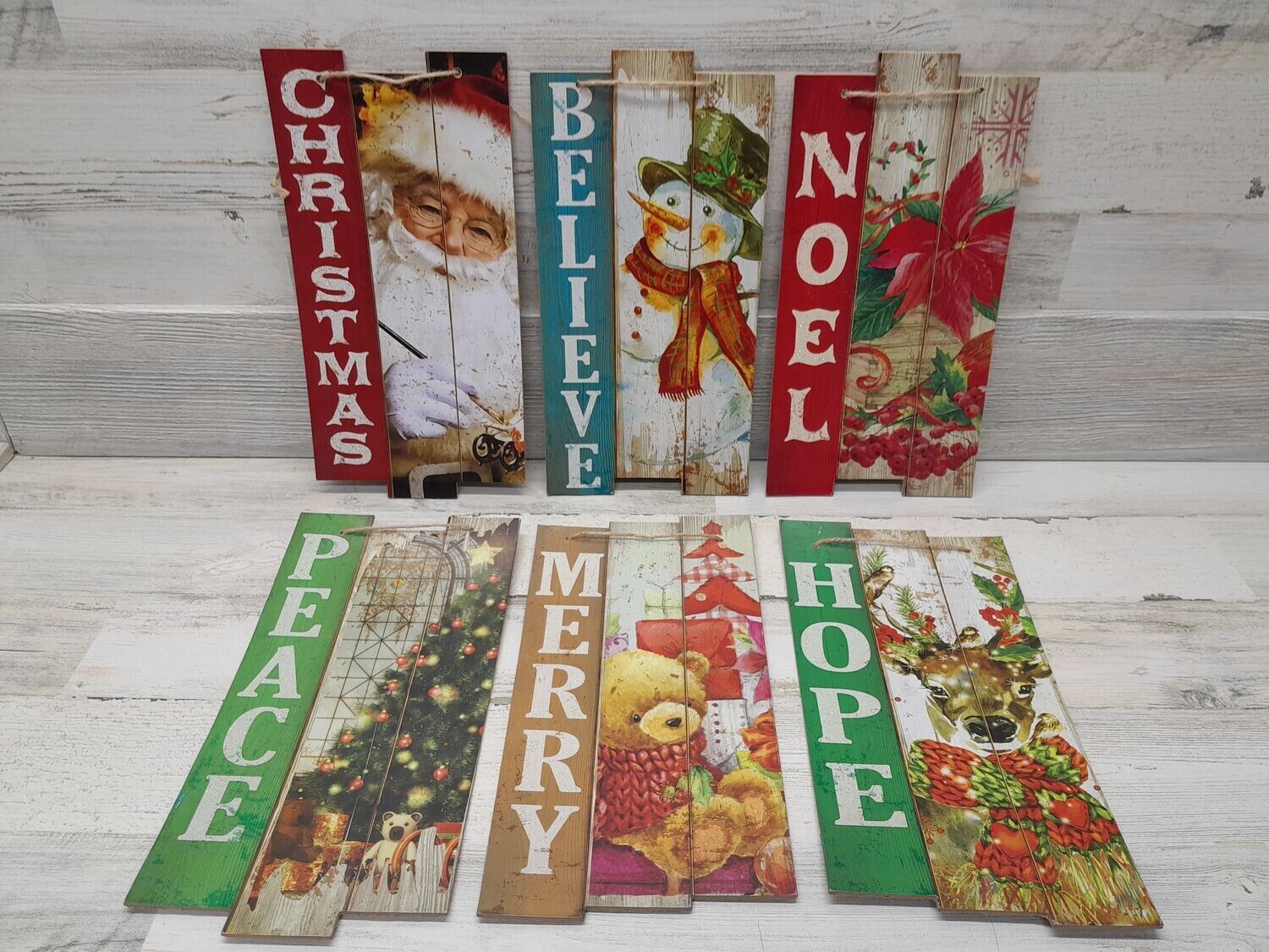 14"x7" Christmas Plaque Assorted (1 Piece)