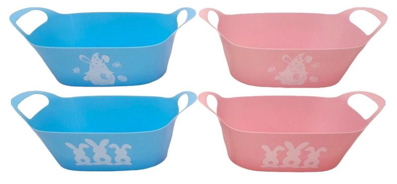 13&quot;x7.25&quot;x4.75&quot; Oval Double Handle Easter Bucket Assorted