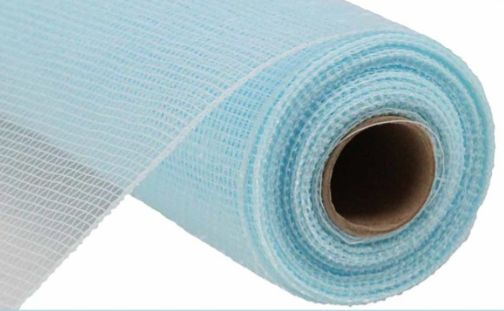 10&quot;x10yd Solid Deco Mesh Light Blue