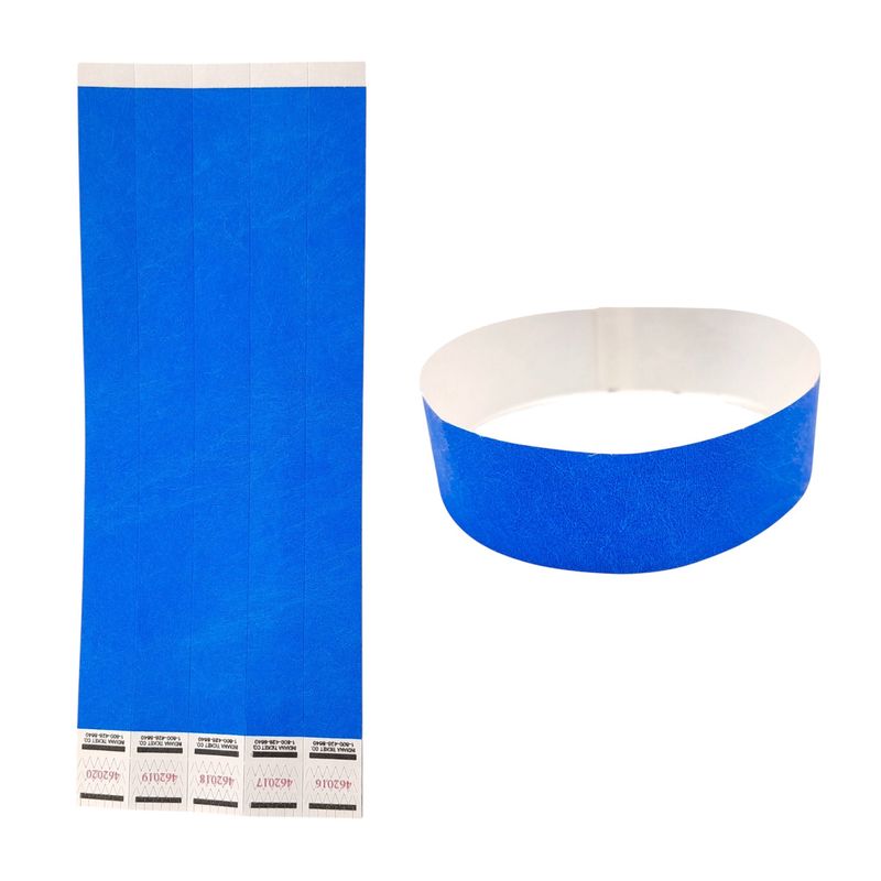 20pc Wristband Solid Blue