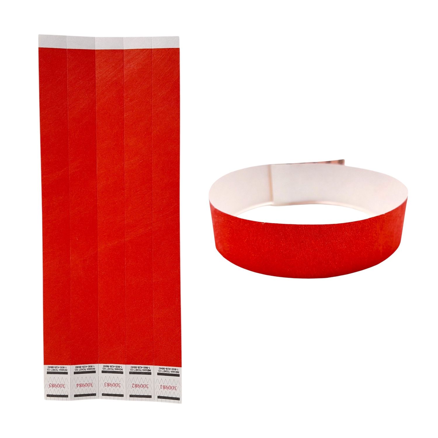 20pc Wristband Solid Red