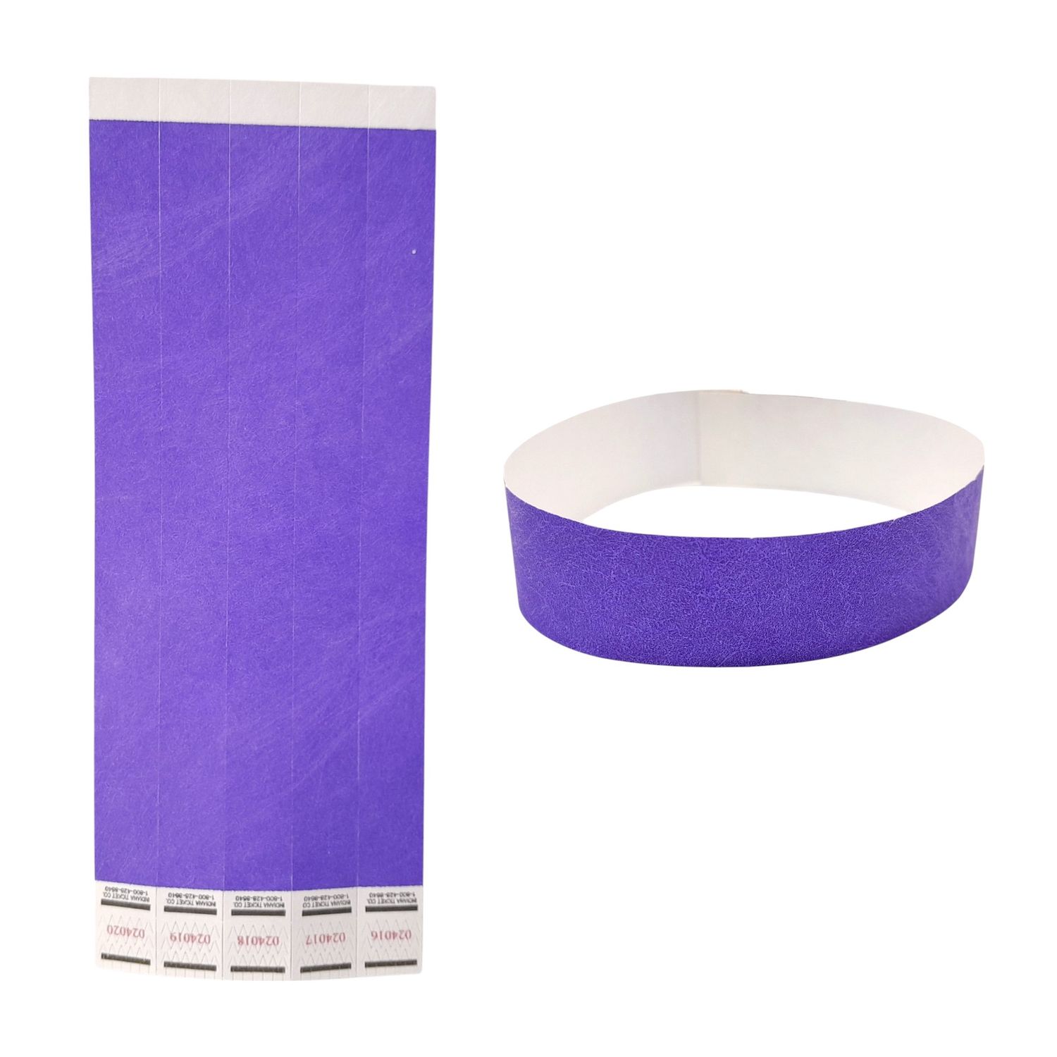 20pc Wristband Solid Purple