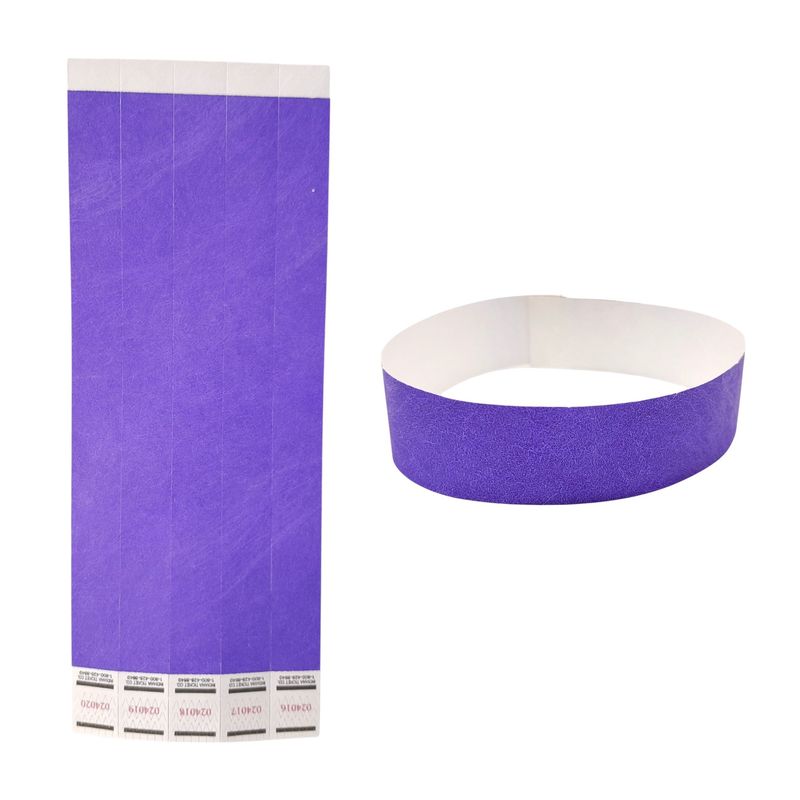 20pc Wristband Solid Purple