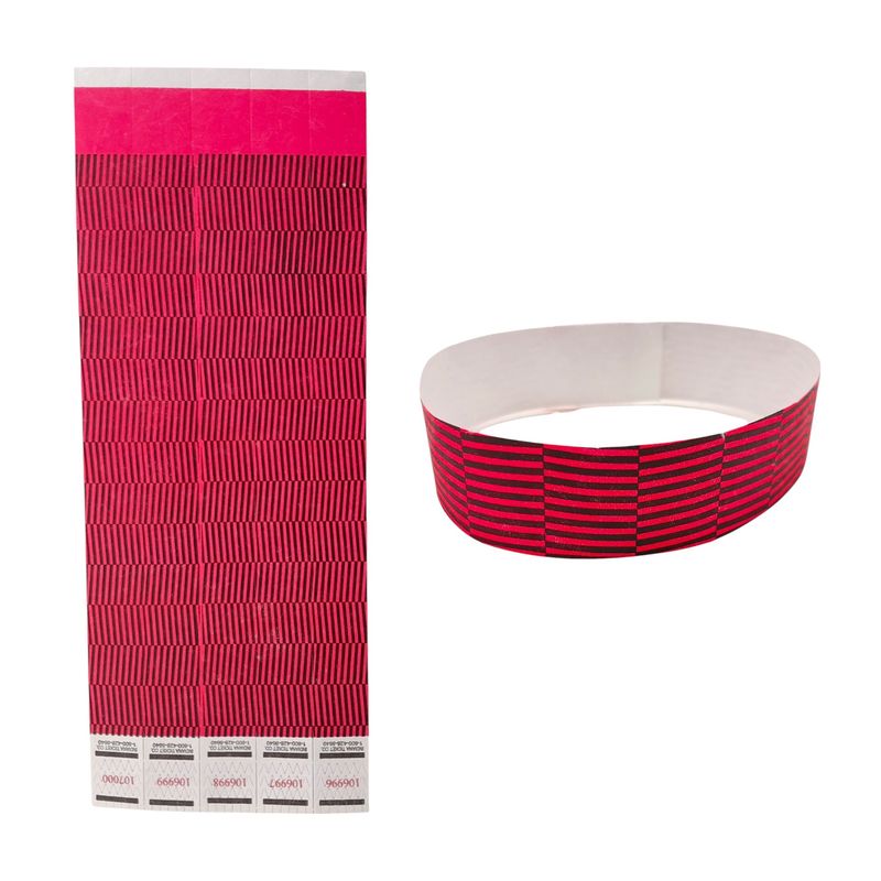 20pc Wristband 3-D Line Pink