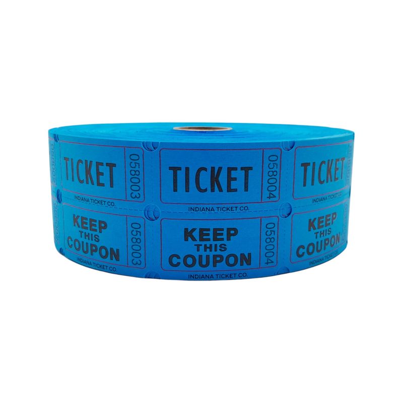 2,000 Count Double Ticket Roll Blue