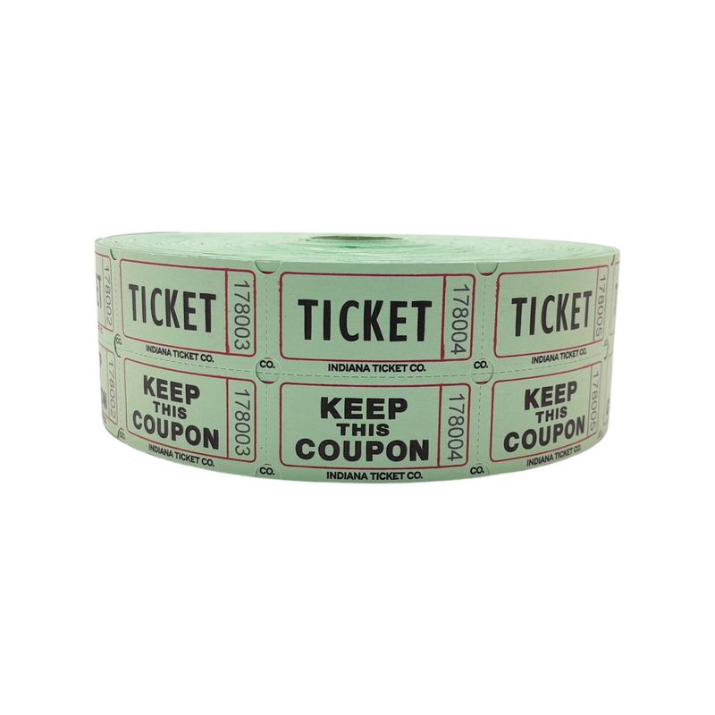 2,000 Count Double Ticket Roll Green