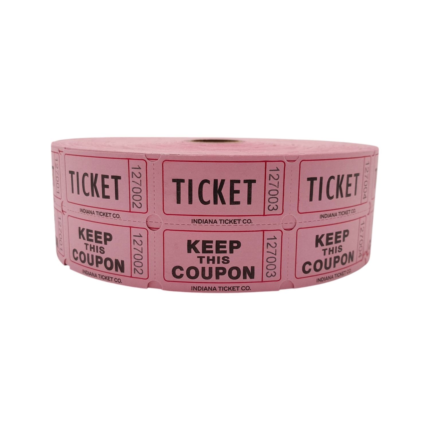 2,000 Count Double Ticket Roll Pink