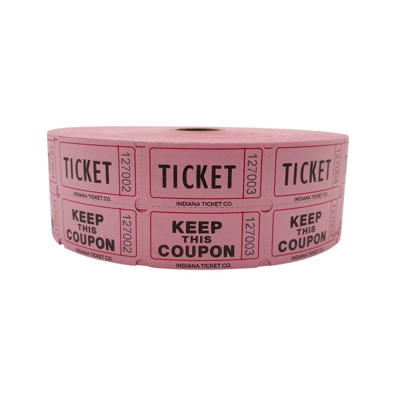 2,000 Count Double Ticket Roll Pink