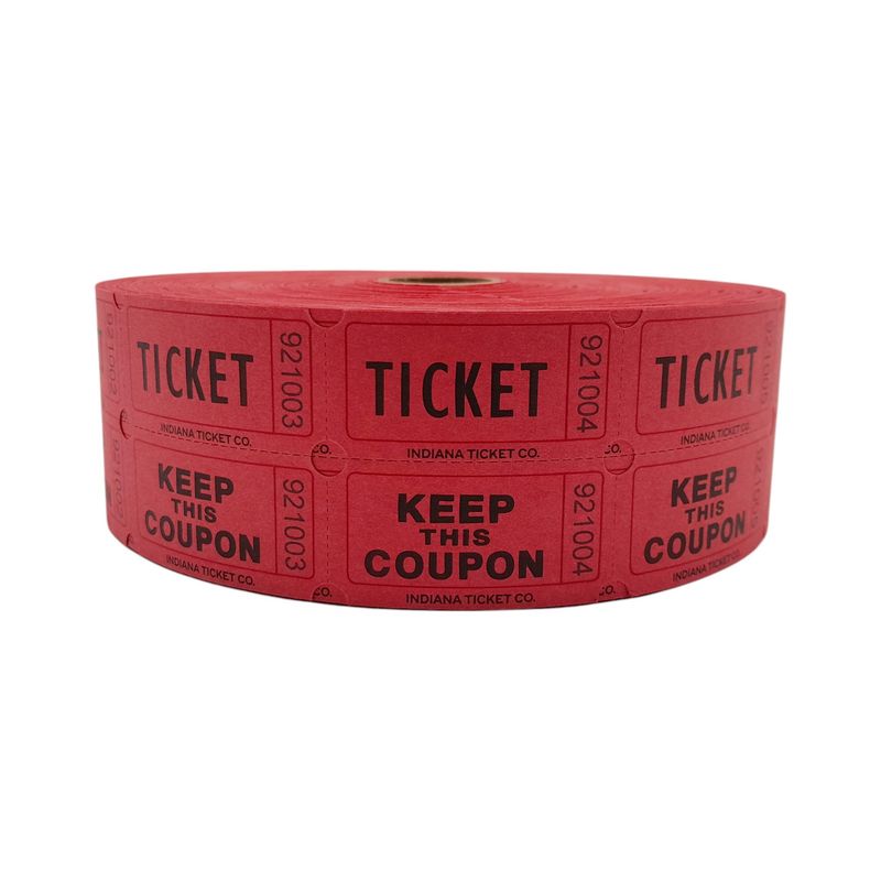 2,000 Count Double Ticket Roll Red
