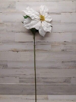 40&quot; Poinsettia w/15&quot; Head White