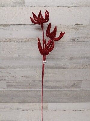 31&quot; Poinsettia Spray X3 Red