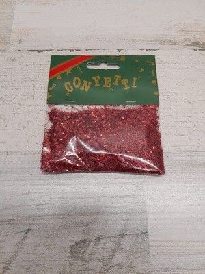 2mm Glitter Confetti Red