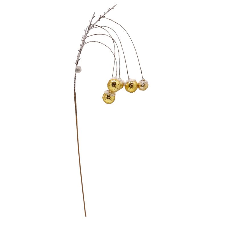 38&quot; Hanging Ornament Ball Spray x5 Gold