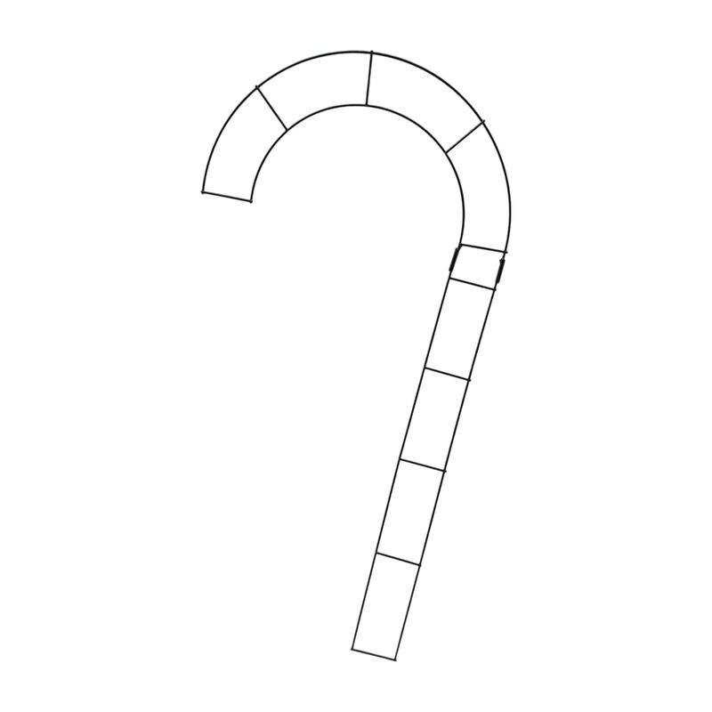 12&quot;x24&quot; Wire Candy Cane (knockdown)