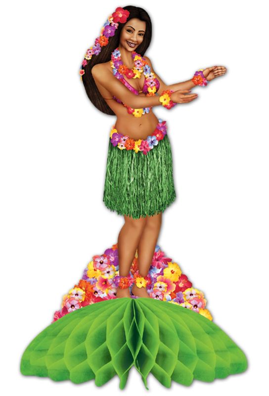 14&quot; Luau Hula Girl Centerpiece