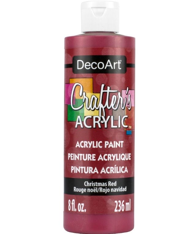 8oz Acrylic Paint Christmas Red