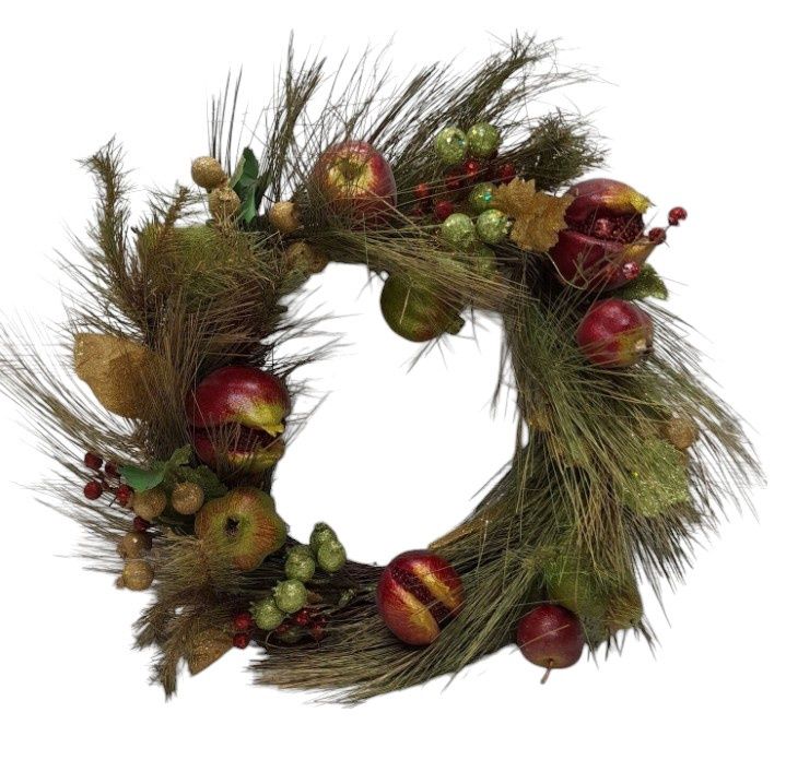 *26&quot; Mixed Fruit Wreath W/Berries