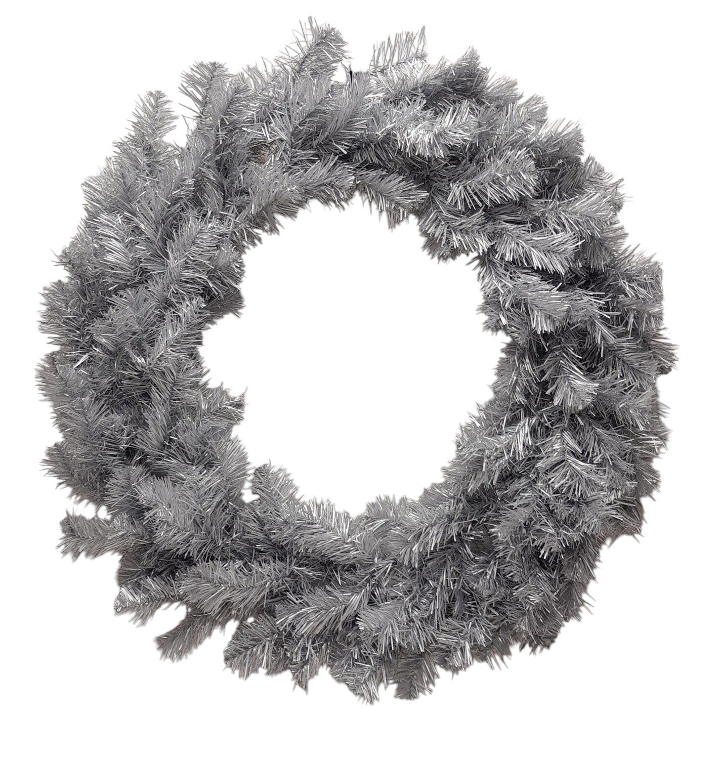 30&quot; Pine Wreath Silver