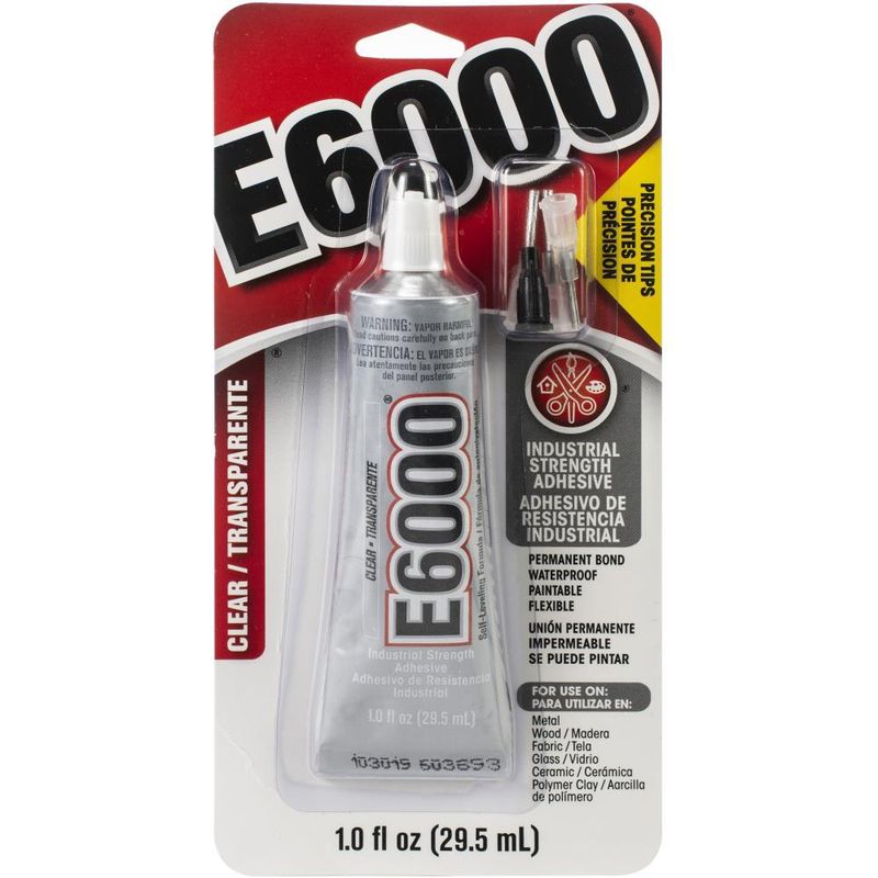 1oz E6000 Adhesive Clear w/Precision Tips
