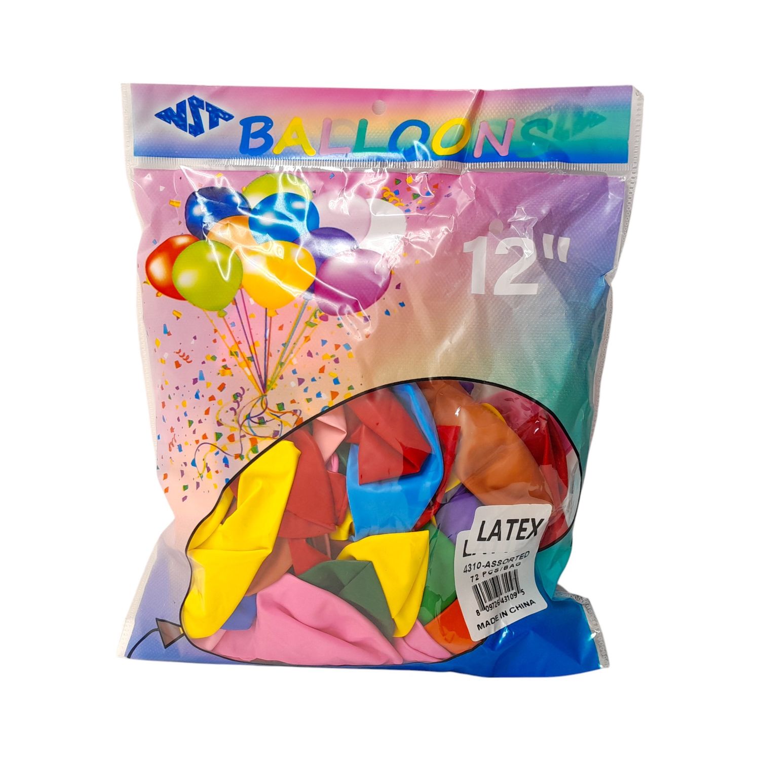 72pc 12&quot; Latex Balloons Assorted
