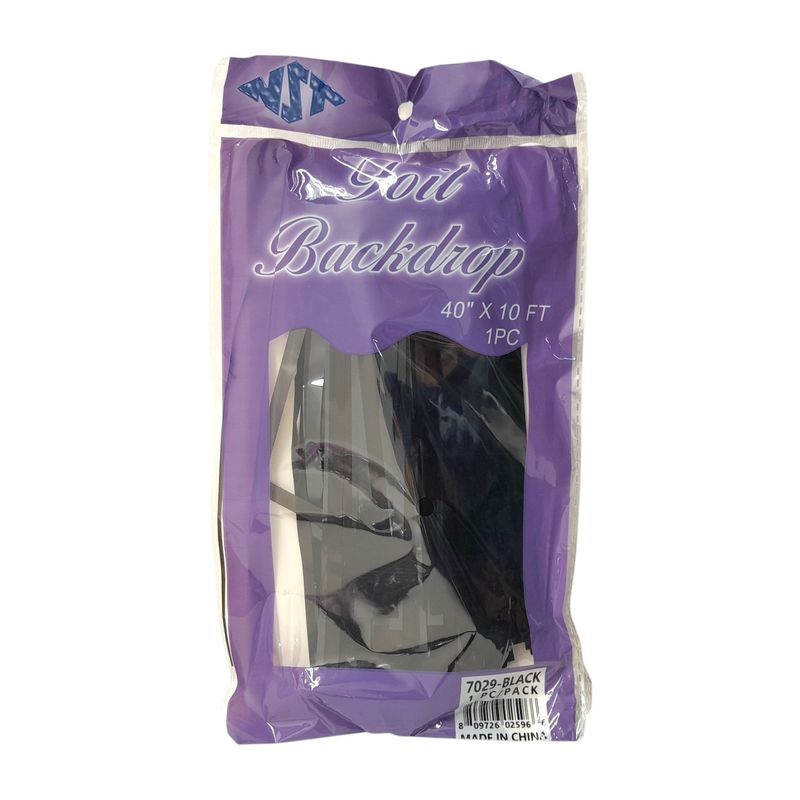40&quot;x10&#39; Foil Backdrop Black