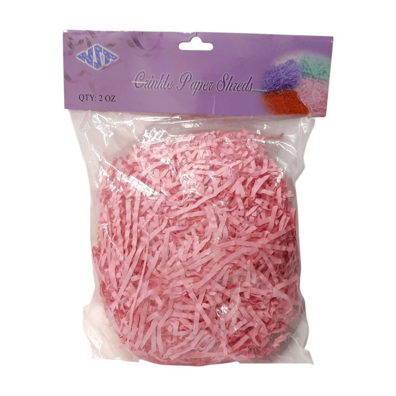 2oz Crinkle Paper Shreds Pink