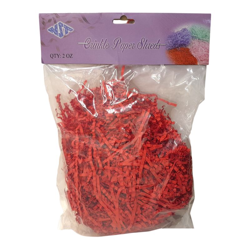 2oz Crinkle Paper Shreds Red