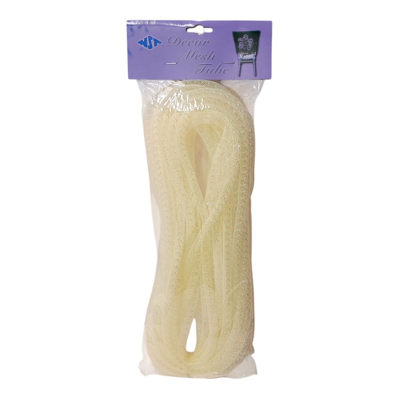 8mm x 15yd Mesh Tubing Ivory