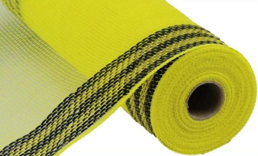 10.25"x10yd Border Stripe Mesh Yellow/Black 10.25"x10yd Border Stripe Mesh Yellow/Black