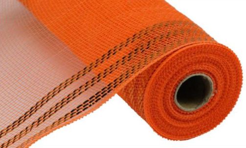 10.25&quot;x10yd Border Stripe Mesh Orange