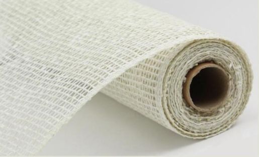 10&quot;x10yd Poly Burlap Mesh White