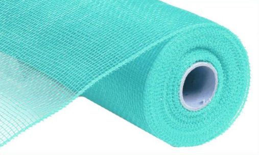 10"x10yd Solid Deco Mesh Aqua