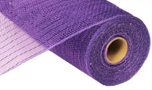 10&quot;x10yd Metallic Deco Mesh Purple