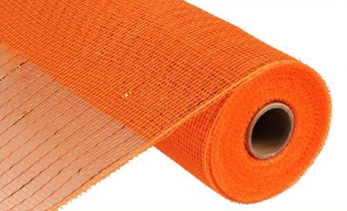 10&quot;x10yd Metallic Deco Mesh Orange/Orange