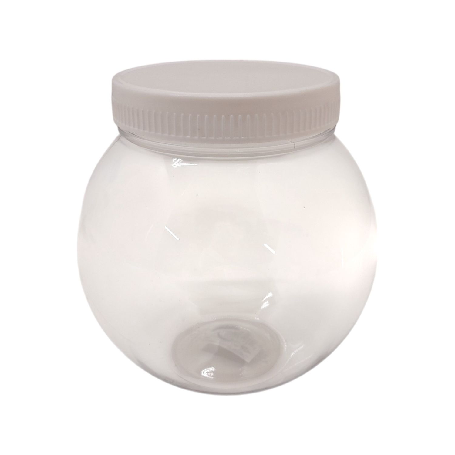 5.25&quot; Plastic Ball Bottle White