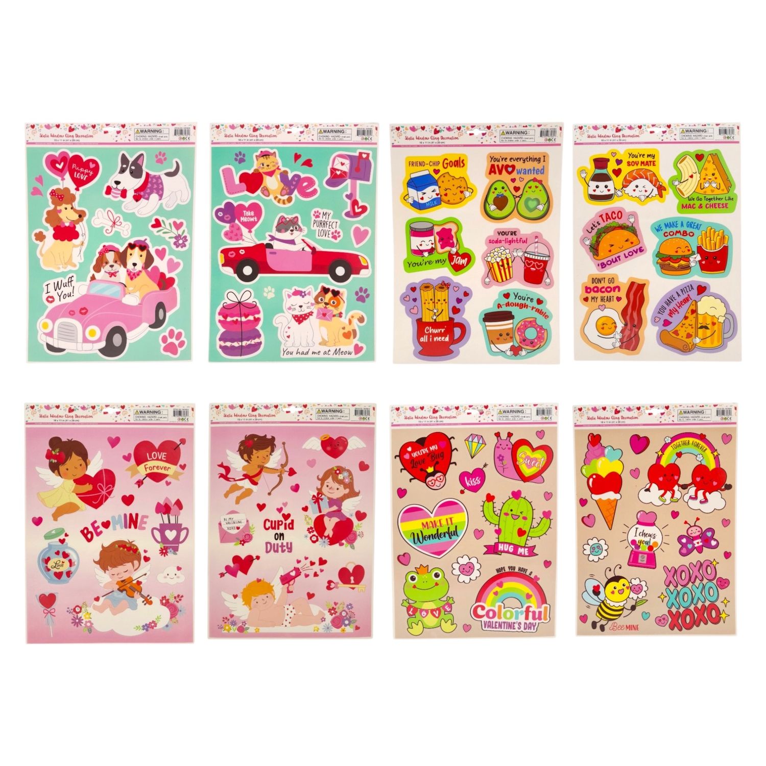 Valentine Window Clings Assorted