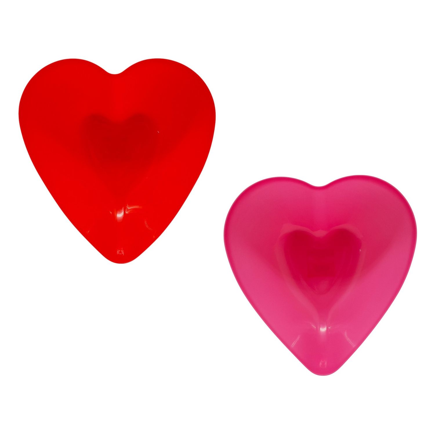 10.25&quot;x9.75&quot;x3.75&quot; Plastic Heart Shaped Bowl Assorted
