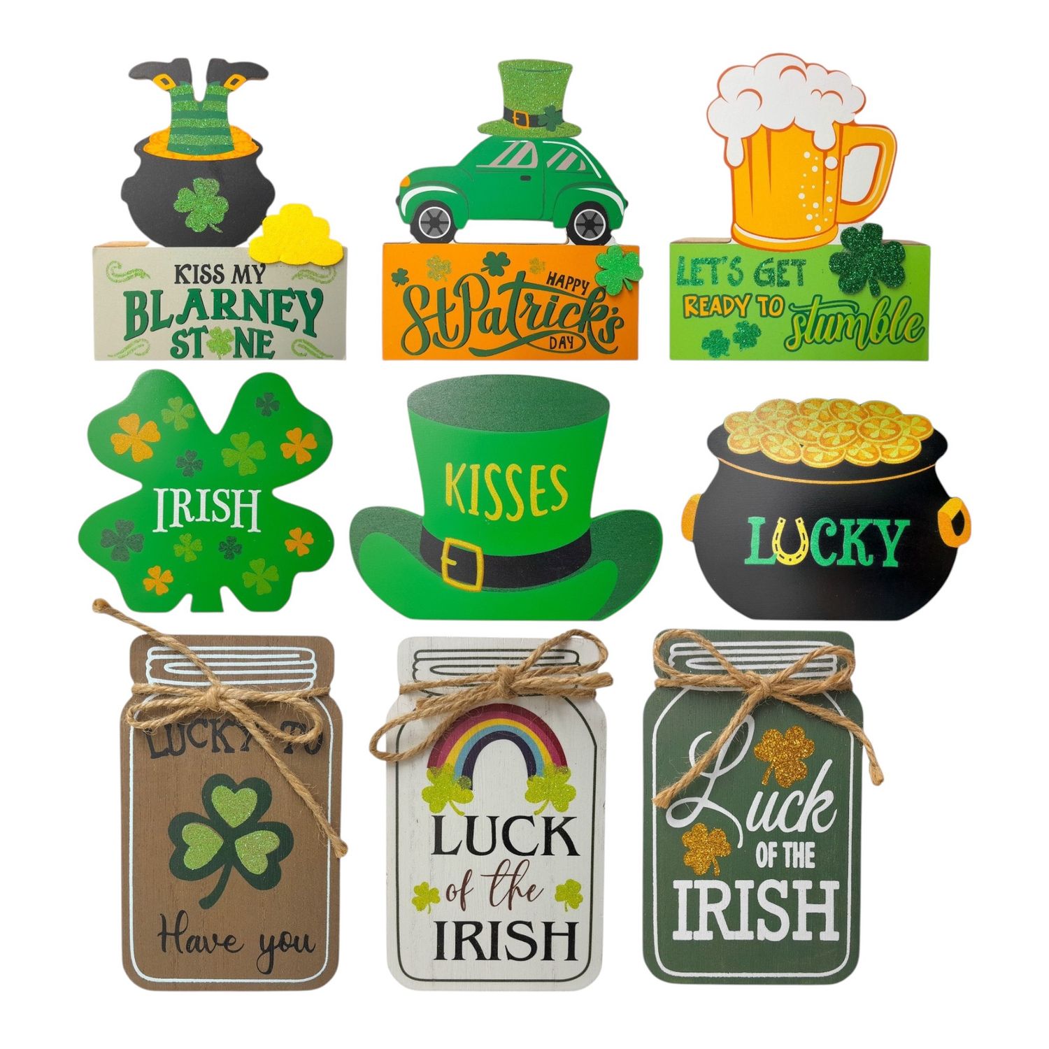 St. Patrick&#39;s Table top Décor Assorted (MDF)