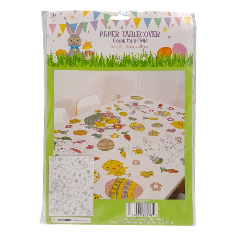 36&quot;x48&quot; Color Your Own Easter Table Cover (Paper)