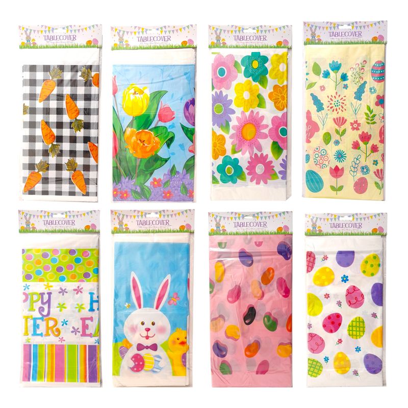 54&quot;x108&quot; Rectangle Easter Table Cover Assorted
