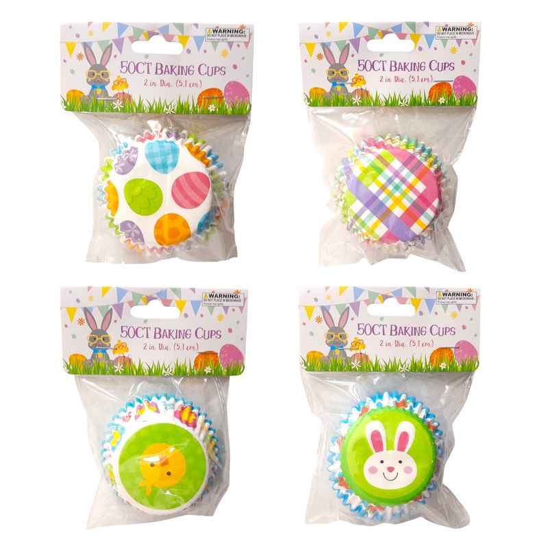 50pc 2&quot; Easter Baking Cups  Assorted