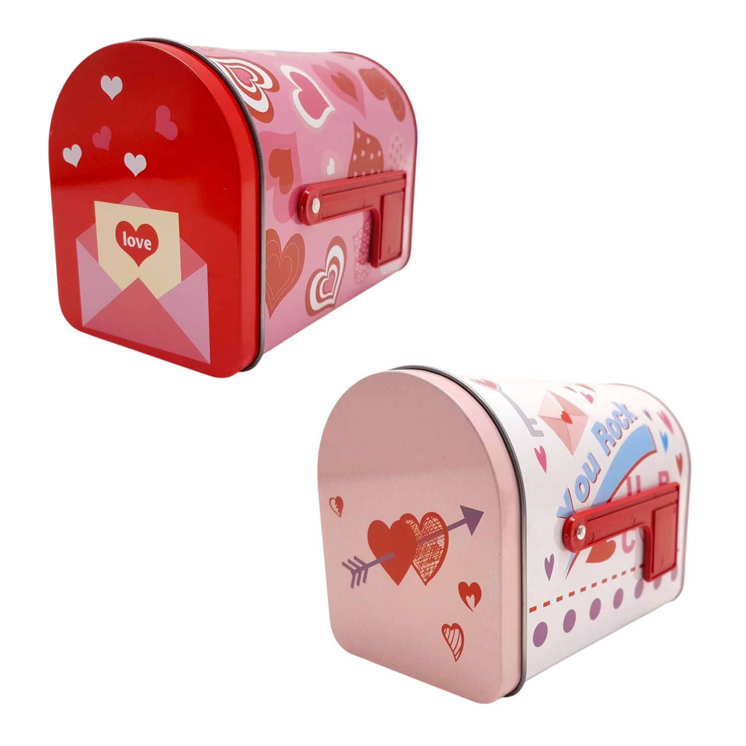 5&quot;x3&quot;x3.75&quot; Valentine Tin Mailbox  Assorted